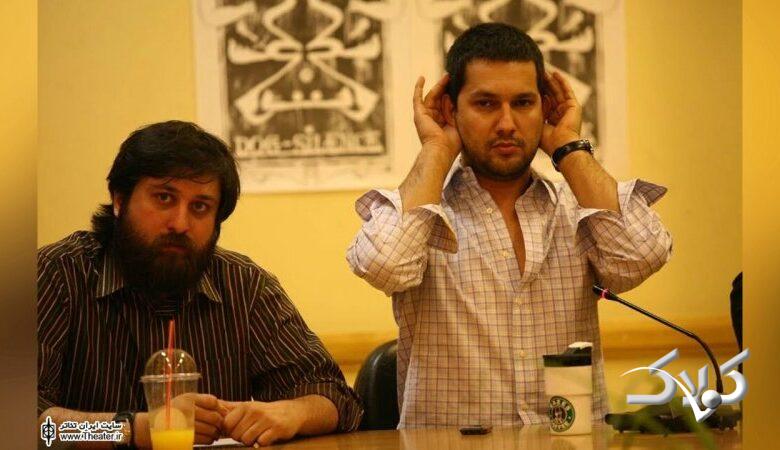 پریدن حامد بهداد روی میز در نشست خبری+ عکس