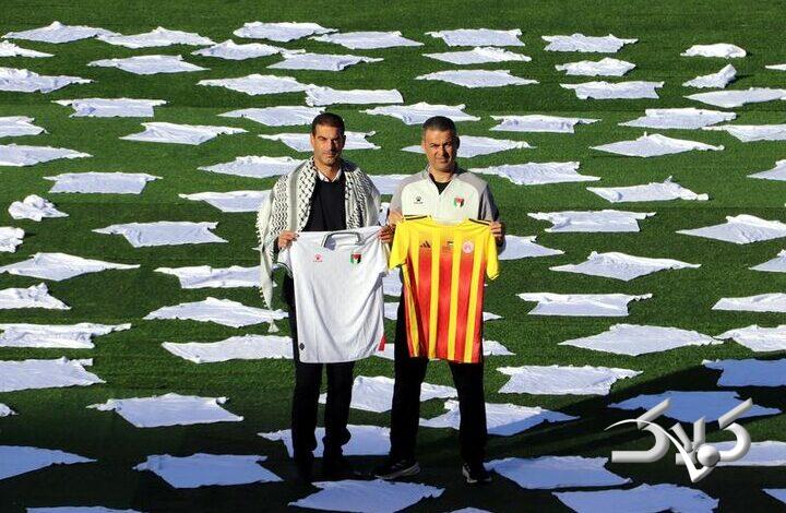 ۴۰۰ تیشرت سفید در بارسلونا؛ ادای احترام به فوتبالیستهای شهید فلسطینی