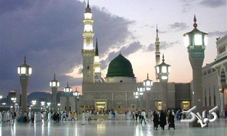 مدینه منوره بارانی شد +ویدیو