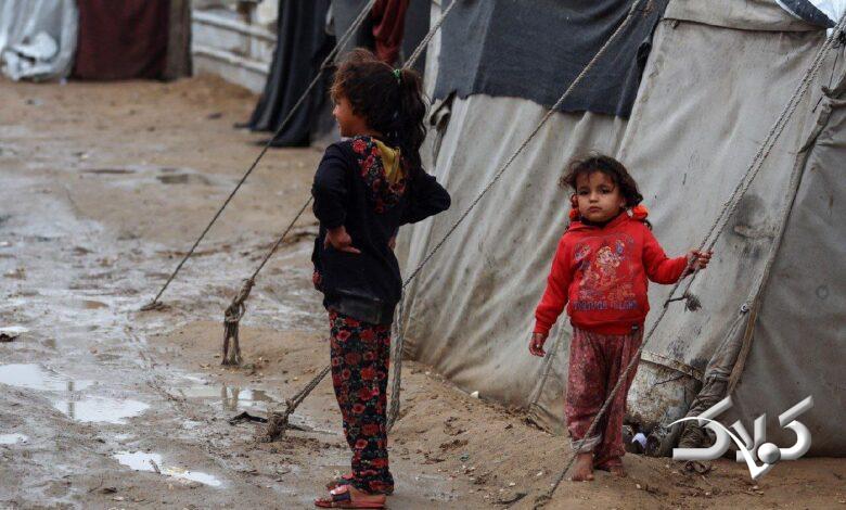 باران غزه را در آب فرو برد +ویدیو