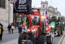 کشاورزان عصبانی با تراکتورها وارد پایتخت شدند! +ویدیو