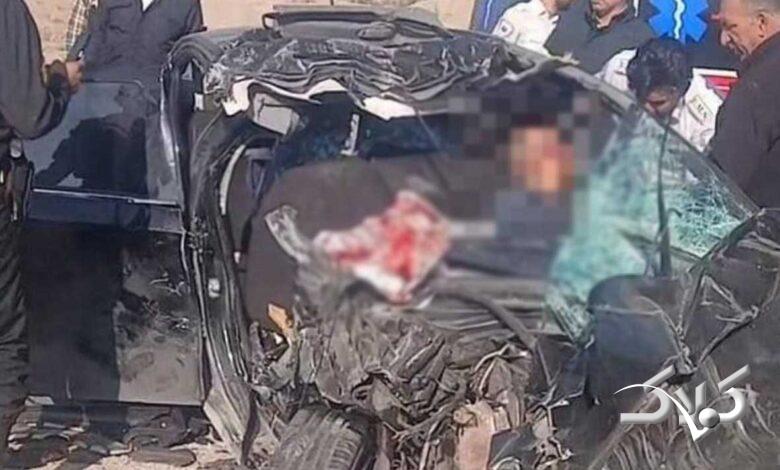 اولین ویدیو از صحنه تصادف همسر معاون رئیسجمهور/ لاستیک خودروی تارا ترکیده بود!