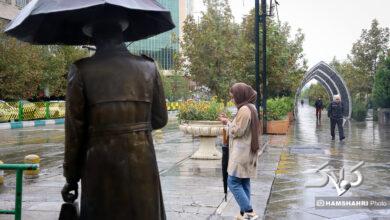 تصاویر بارش باران پاییزی در تهران