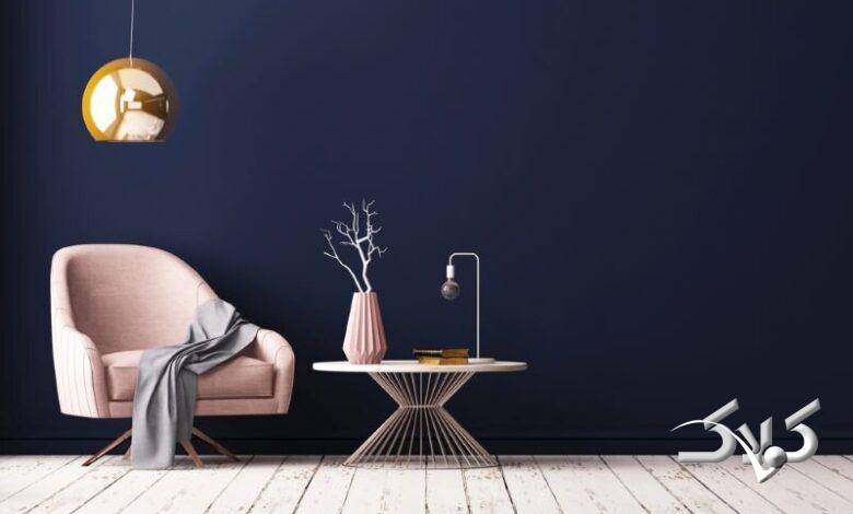 مکمل رنگ سرمه ای در دکوراسیون