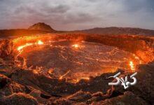 رودخانه‌ای از گدازه‌های داغ