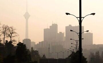 عکسی ترسناک از تهران در محاصره آلودگی