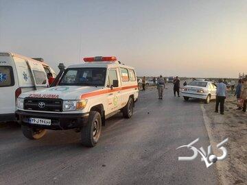 تصادف خودروی حامل اتباع خارجی در مسیر سراوان - خاش/ ۹ کشته و هفت مجروح