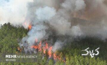 آتشسوزی گسترده در جنگلهای شمال کشور/ اعزام سه هلیکوپتر اطفای حریق برای نخستینبار