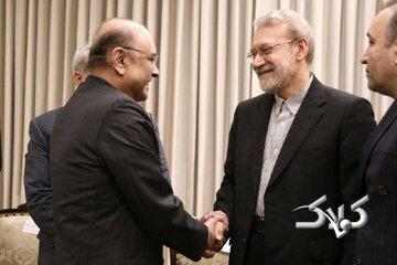 تصاویر خاص از دیدار لاریجانی با رئیس‌جمهور پاکستان + عکس