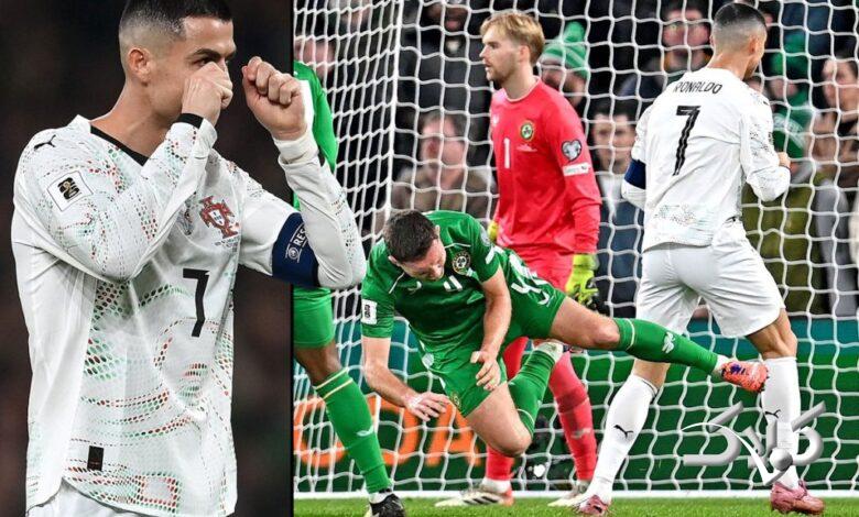 کارت قرمز کریستیانو رونالدو ایرلند