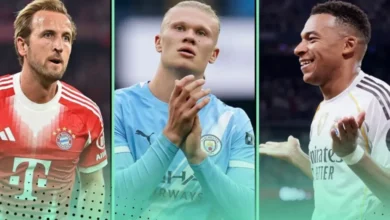 ارلینگ هالند کیلیان امباپه و هری کین