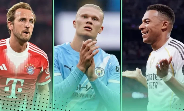 ارلینگ هالند کیلیان امباپه و هری کین