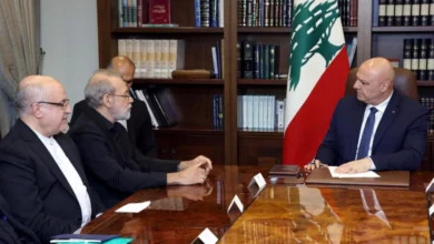 جوزف عون و علی لاریجانی