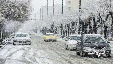بارش برف - جاده