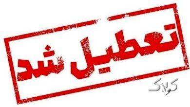 فارس فردا چهارشنبه ۱۰ دی ماه تعطیل شد