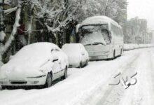 بارش برف شدید شرایط این جاده را خطرناک کرد +ویدیو