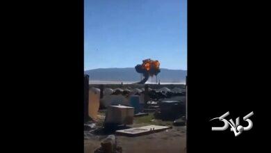 لحظه سقوط جنگنده اف۱۶ و خروج اضطراری خلبان را ببینید +ویدیو