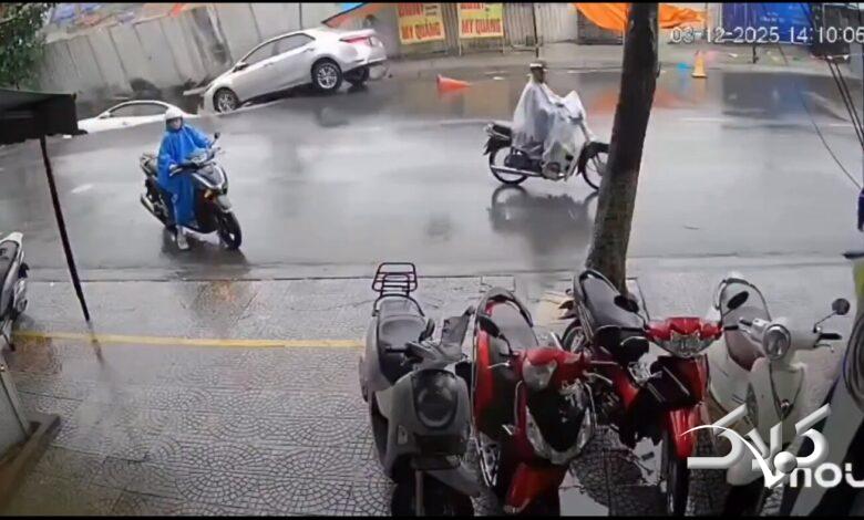 زمین بر اثر بارشهای شدید دهان باز کرد +ویدیو