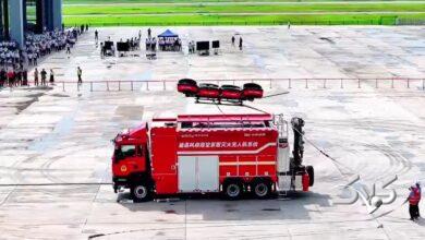 ماشینهای آتشنشانی به پهپاد آبپاش مجهز شدند +ویدیو