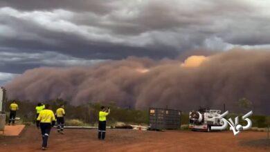 ویدیو| طوفان شن روی بزرگترین معدن طلا خیمه زد