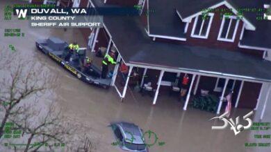 واشنگتن را آب برد +ویدیو