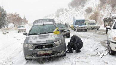 زنجیر چرخ در جاده هراز