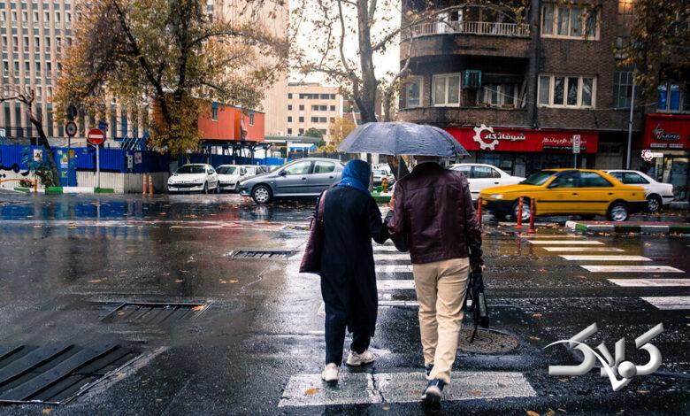 بارش باران در تهران