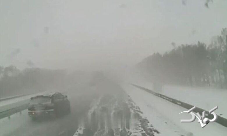 تصادف وحشتناک زنجیره ای در کولاک