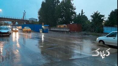 بارش شدید باران در بندر آستارا