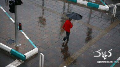 تصاویر بارش باران پاییزی در تهران