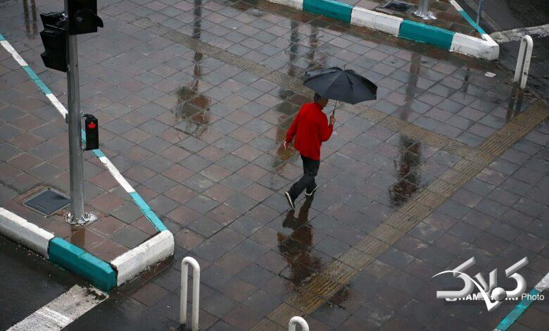 تصاویر بارش باران پاییزی در تهران