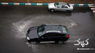 تصاویر بارش باران پاییزی در تهران