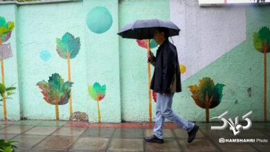 تصاویر بارش باران پاییزی در تهران