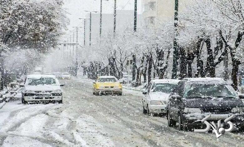 بارش برف - جاده