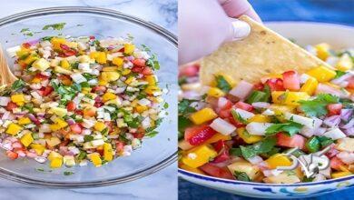 سالسا میوه با چیپس ذرت