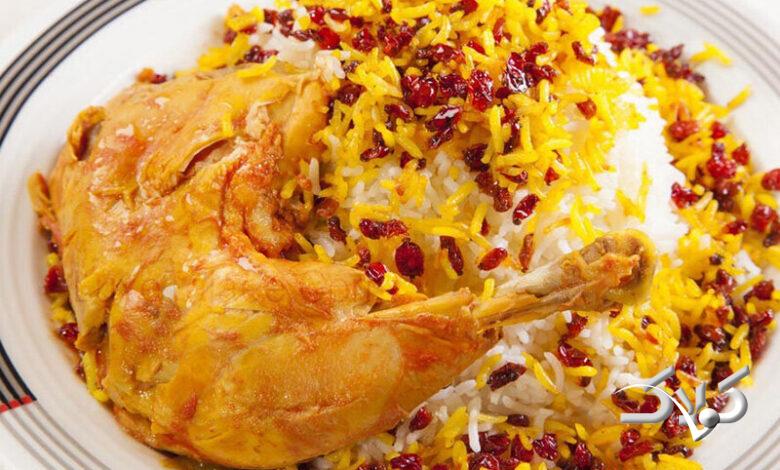 زرشک پلو با مرغ