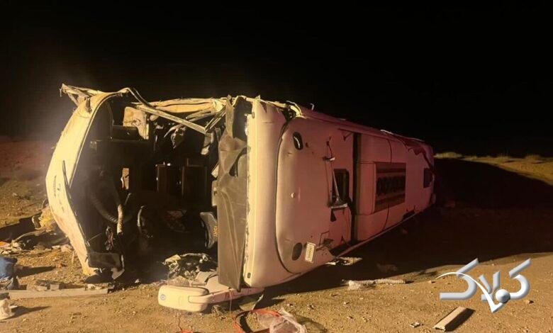 واژگونی اتوبوس مسافربری در محور اصفهان ـ نطنز