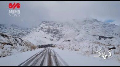 برف مدارس طالقان را غیرحضوری کرد