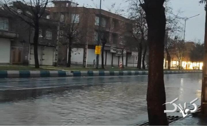 تصاویری از بارش باران در ارومیه و پیرانشهر