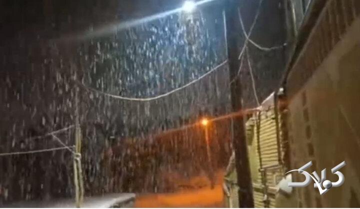 بارش شدید شبانه برف در تکاب