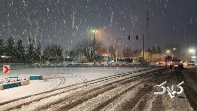 بارش برف مناطق مختلف آذربایجان غربی را سفیدپوش کرد