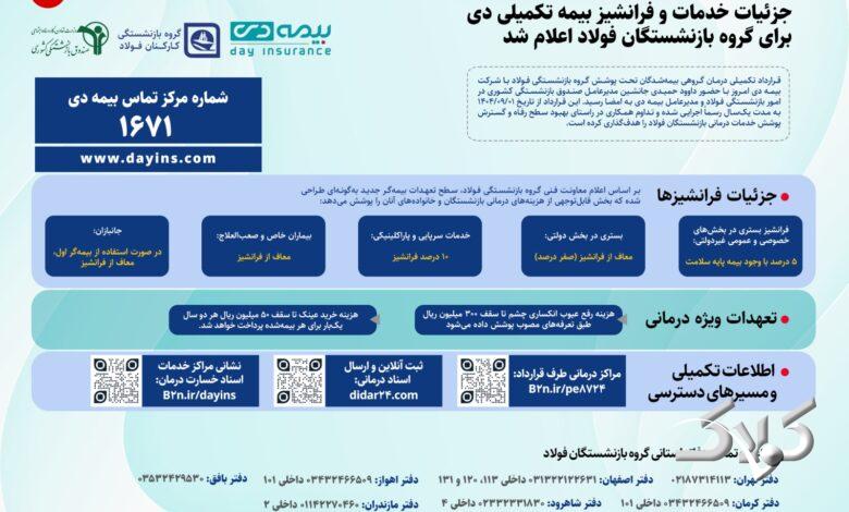 جزئیات قرارداد جدید بیمه تکمیلی بازنشستگان فولاد + اینفوگرافی