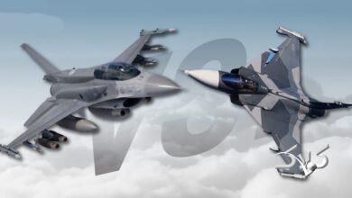 اف-۱۶ در برابر گریپن