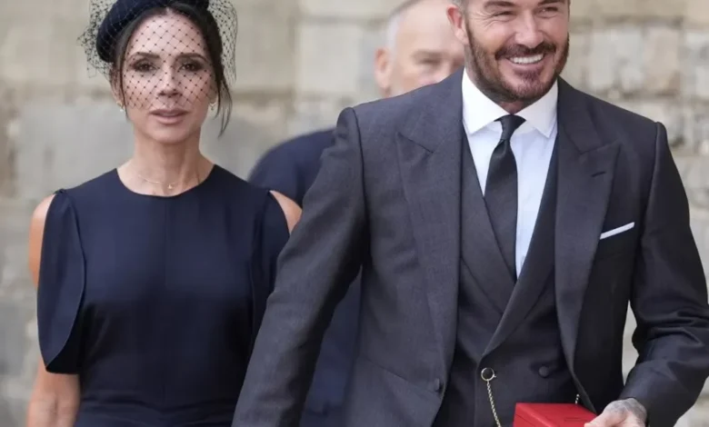 دیوید بکام و همسرش