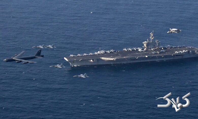 ویدیویی منتشر شده از نحوه حمله ایران به ناو آمریکایی آبراهام لینکلن