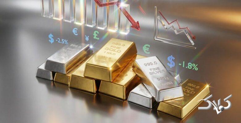 سقوط شدید قیمت طلا و نقره