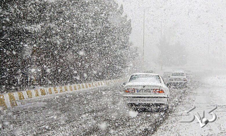 بارش برف - جاده - کولاک برف