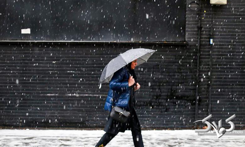 تصاویر بارش برف در شمال تهران