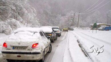 بارش برف - جاده
