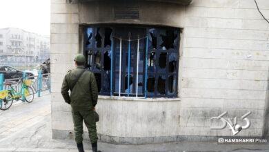 تخریب اموال عمومی توسط اغتشاشگران